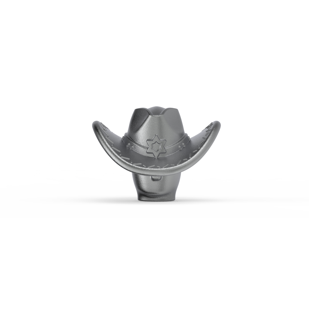 set di pentole antiaderenti in acciaio inossidabile Pomello del coperchio delle pentole in fusione da cowboy con cappuccio unico Il pomello del cappello da cowboy